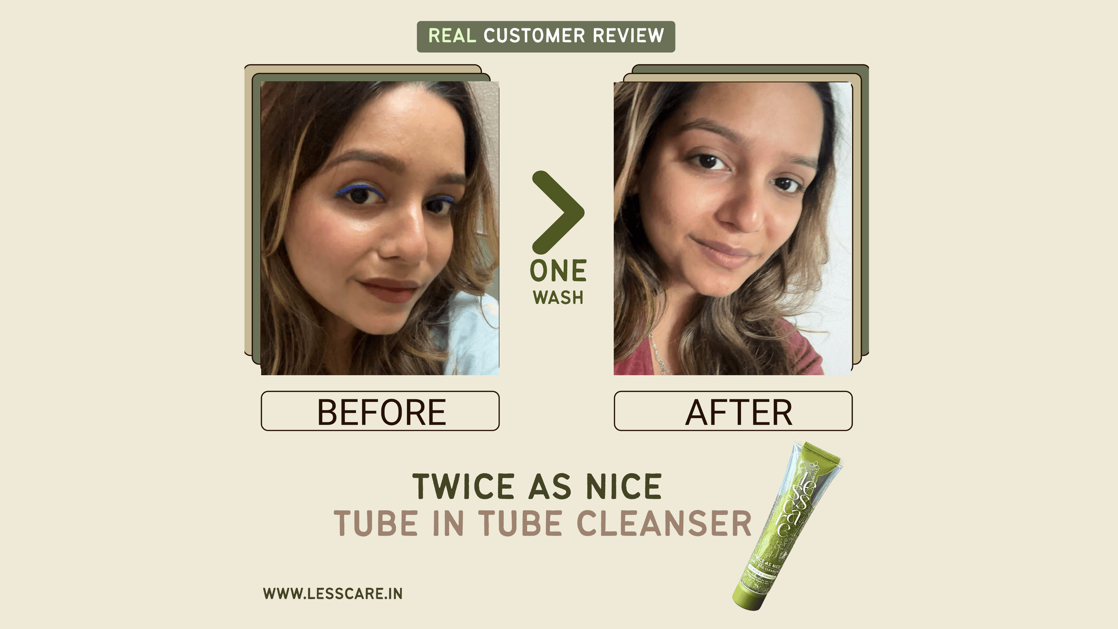 One product, triple the power — deep cleanse, hydrate, and refresh with our 2-in-1 hormone-safe dual action cleanser.
