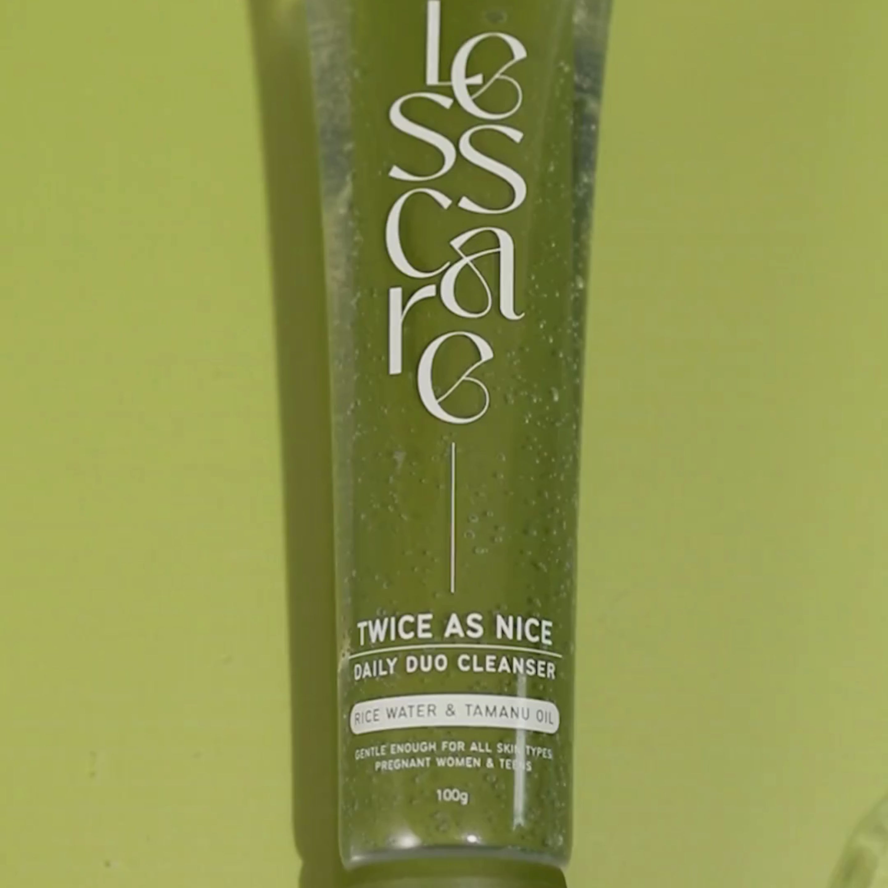 ugc video of a face wash for sensitive skin